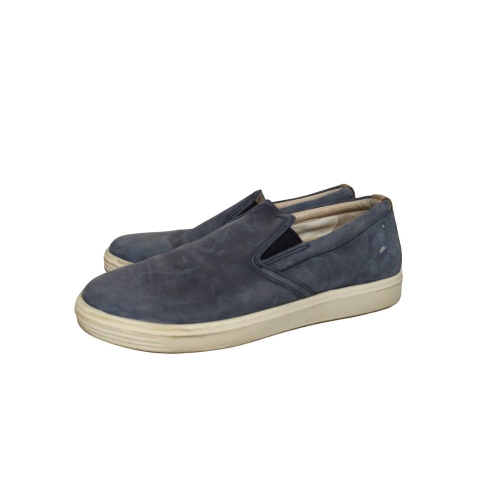 Sz 9-9.5 (40) Ecco soft 7 blue loafer leather slip on sneaker shoe